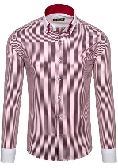 La chemise business avec les manches longues pour homme bordeaux Bolf 0909