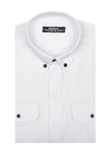 La chemise élégante avec les manches longues pour homme blanche Bolf 0780