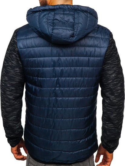 Le blouson de transition pour homme bleu foncé Bolf TY28