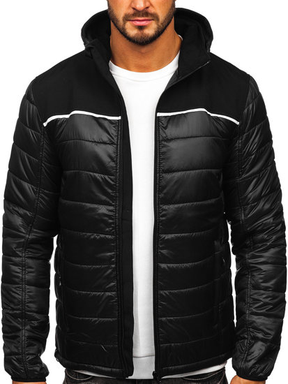 Le blouson de transition pour homme noir Bolf K104