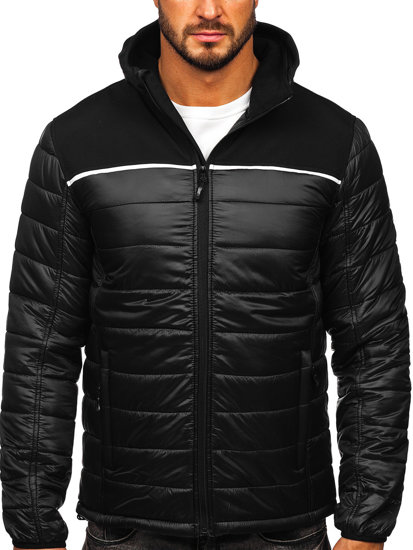 Le blouson de transition pour homme noir Bolf K104