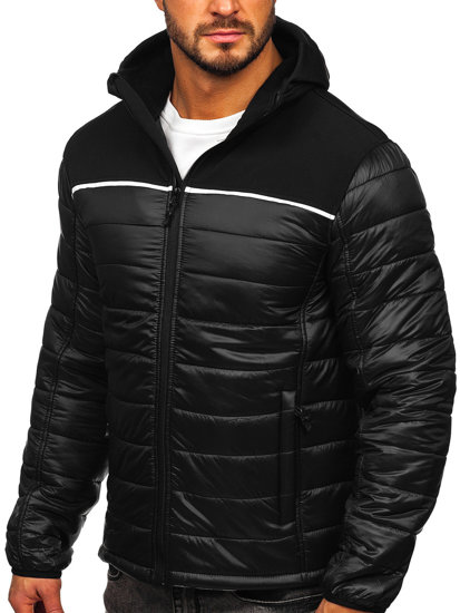 Le blouson de transition pour homme noir Bolf K104