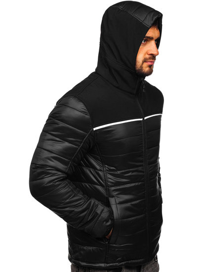 Le blouson de transition pour homme noir Bolf K104