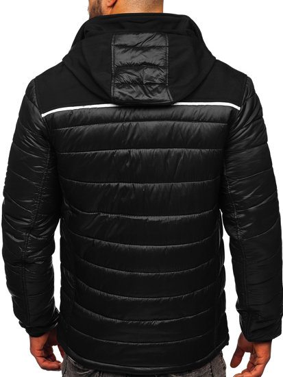 Le blouson de transition pour homme noir Bolf K104