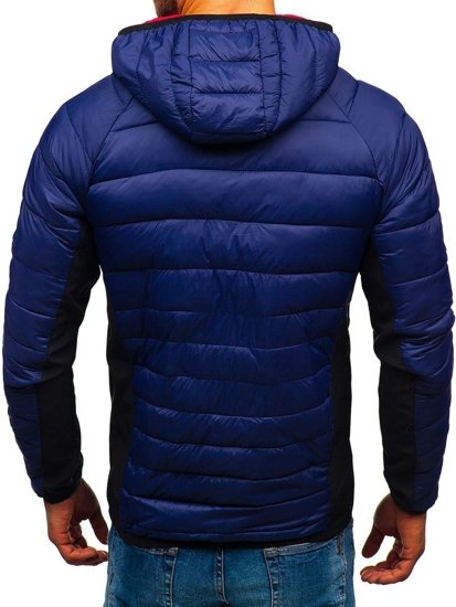 Le blouson de transition sportif pour homme bleu foncé Bolf LY1019