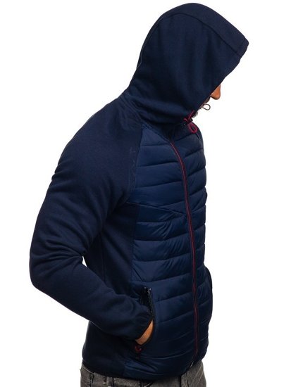 Le blouson de transition sportif pour homme bleu foncé Ks1886