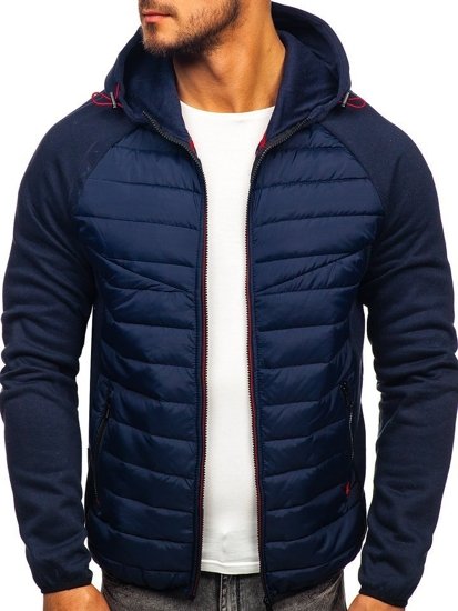 Le blouson de transition sportif pour homme bleu foncé Ks1886