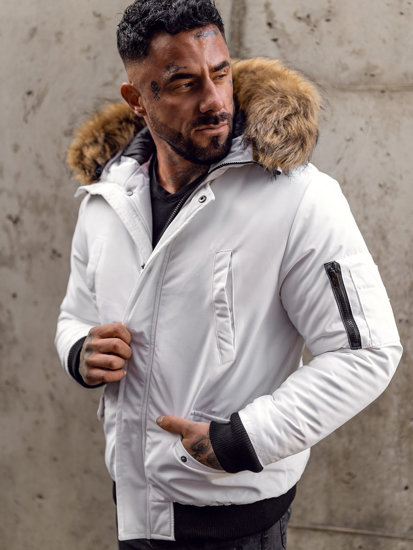 Le blouson d'hiver pour homme blanc Bolf 2019