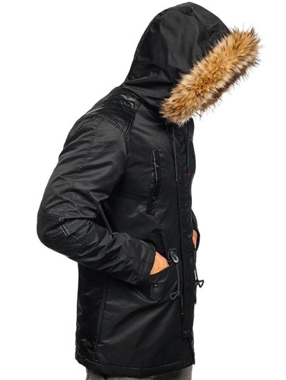 Le blouson d'hiver pour homme noir Bolf 1080