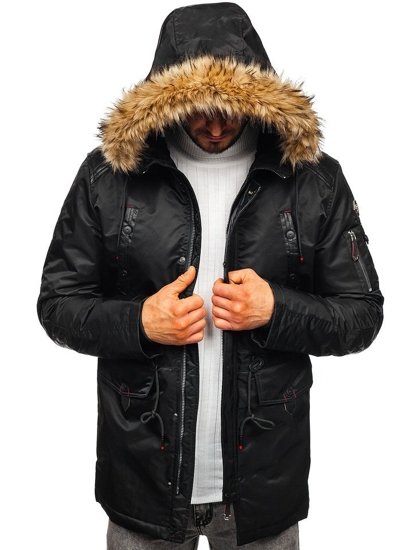 Le blouson d'hiver pour homme noir Bolf 1080