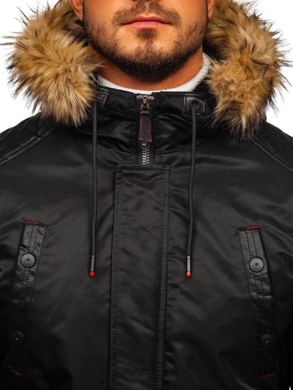 Le blouson d'hiver pour homme noir Bolf 1080