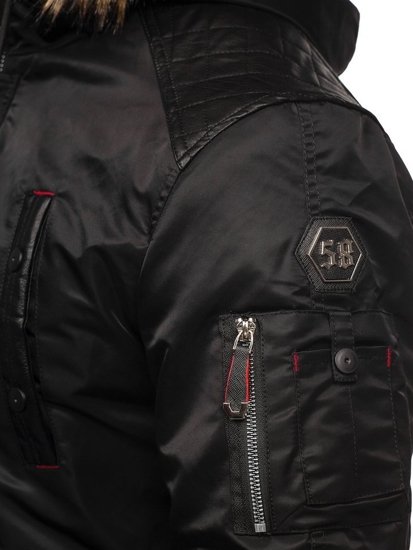 Le blouson d'hiver pour homme noir Bolf 1080