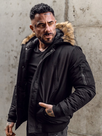 Le blouson d'hiver pour homme noir Bolf 2019