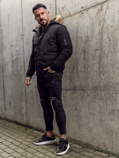 Le blouson d'hiver pour homme noir Bolf 2019