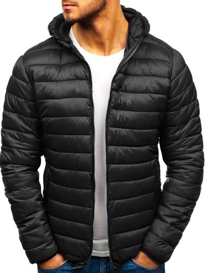 Le blouson d'hiver sportif pour homme noir Bolf LY1001