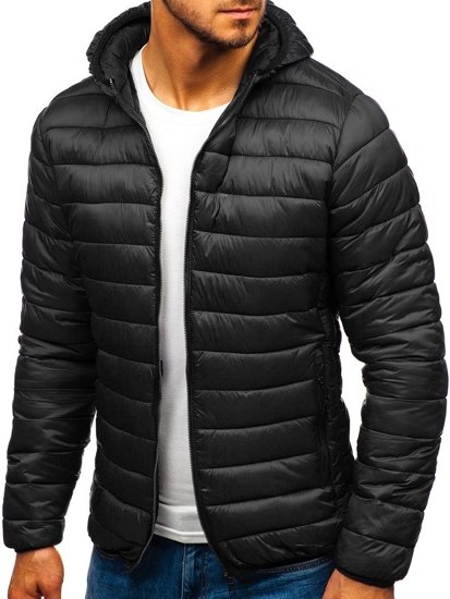 Le blouson d'hiver sportif pour homme noir Bolf LY1001