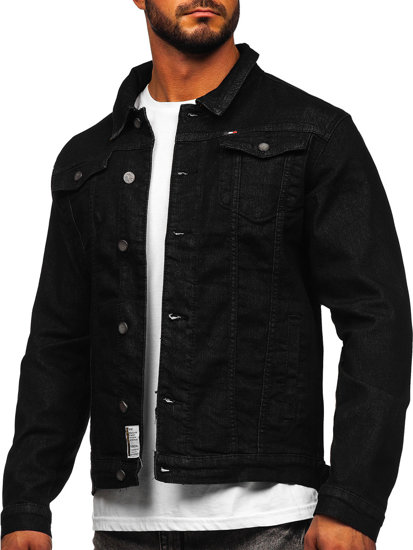 Le blouson en jean pour homme noir Bolf MJ510N