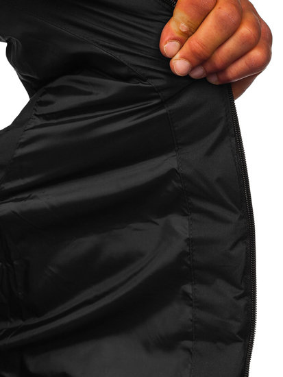 Le gilet matelassé pour homme noir Bolf 5M711