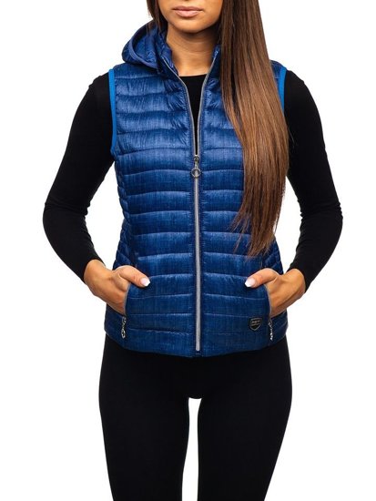 Le gilet pour femme bleu foncé Bolf AB042