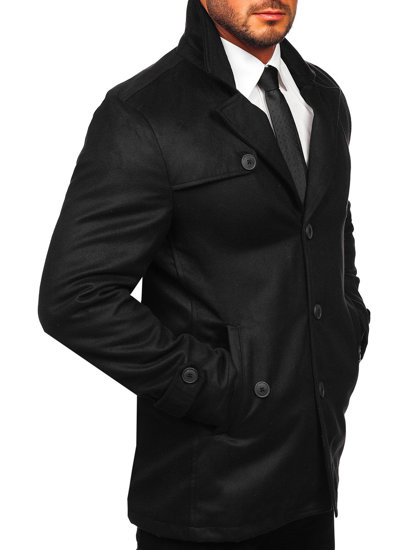 Le manteau d'hiver pour homme noir Bolf 3127