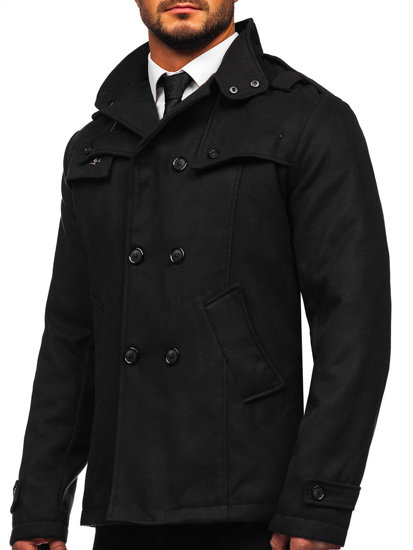 Le manteaux pour homme noir Bolf 8857