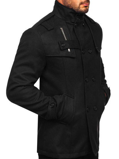 Le manteaux pour homme noir Bolf 8857