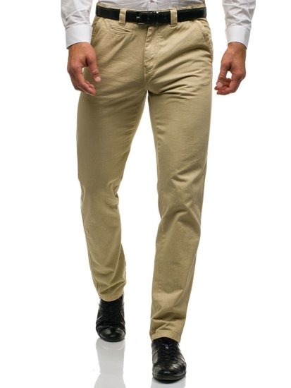 Le pantalon chino pour homme beige Bolf 6190