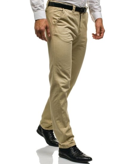 Le pantalon chino pour homme beige Bolf 6190