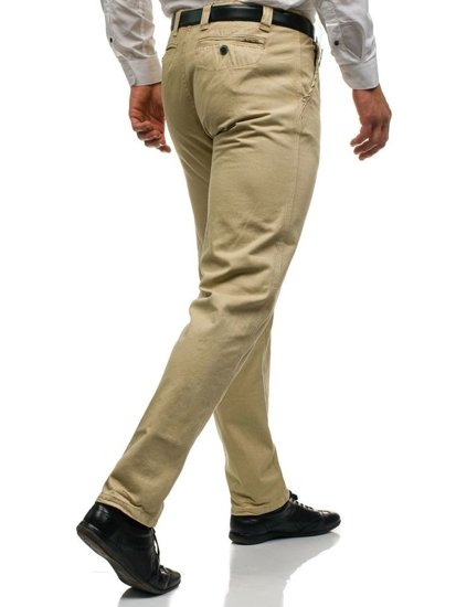 Le pantalon chino pour homme beige Bolf 6190