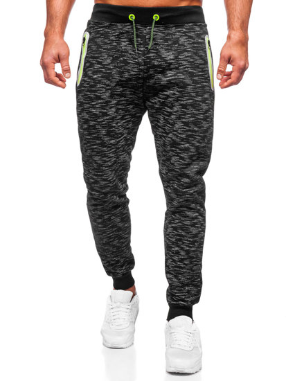 Le pantalon de sport pour homme noir Bolf 55037