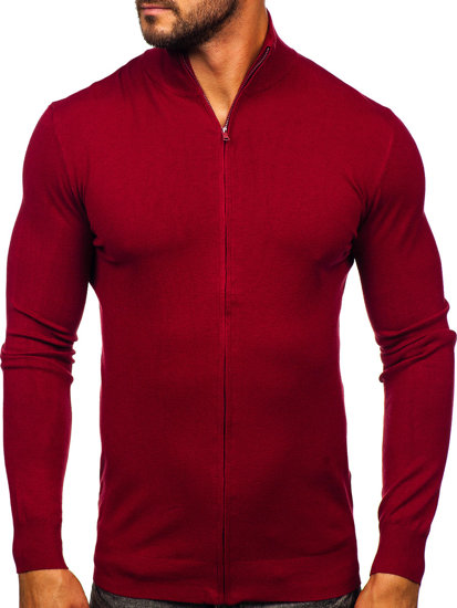 Le pull avec fermeture pour homme bordeaux Bolf MM6004