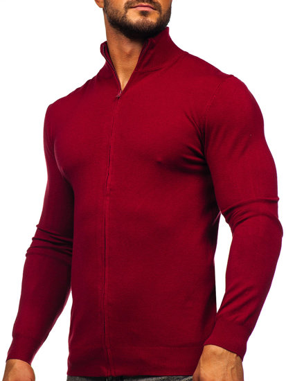 Le pull avec fermeture pour homme bordeaux Bolf MM6004