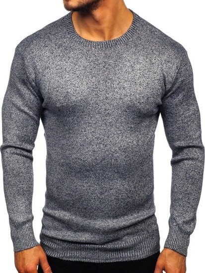 Le pull pour homme bleu foncé Bolf 8529