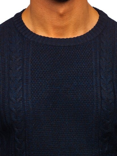 Le pull pour homme bleu foncé Bolf H1937