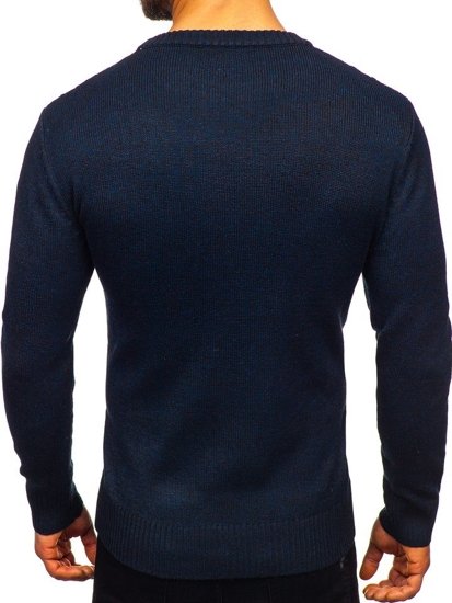 Le pull pour homme bleu foncé Bolf H1937