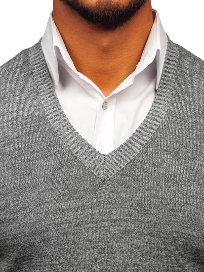 Le pull sans manches pour homme gris Bolf 8121