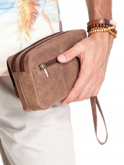 Le sac en cuir pour homme marron 2442