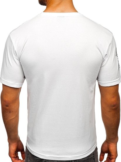 Le t-shirt imprimé pour homme Blanc Bolf 14315