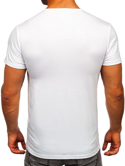 Le t-shirt imprimé pour homme Blanc Bolf s028