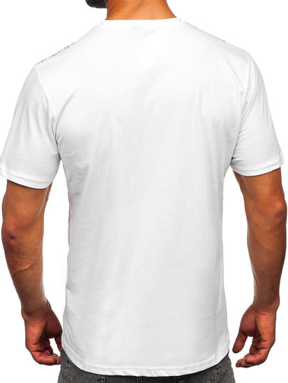 Le t-shirt imprimé pour homme blanc Bolf 14234