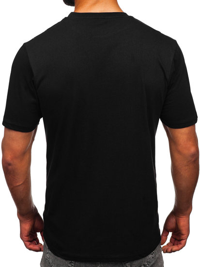 Le t-shirt imprimé pour homme noir Bolf 14207