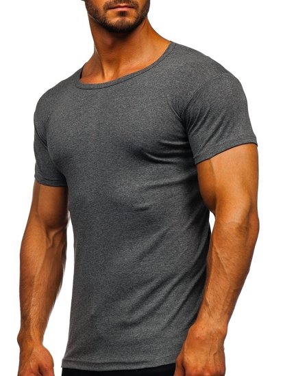 Le t-shirt sans imprimé pour homme graphite Bolf NB003