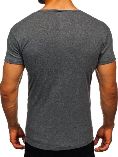 Le t-shirt sans imprimé pour homme graphite Bolf NB003