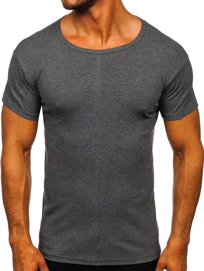 Le t-shirt sans imprimé pour homme graphite Bolf NB003