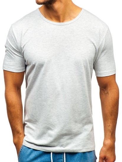 Le t-shirt sans imprimé pour homme gris Bolf T1281