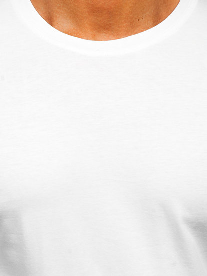 Le tee-shirt manches longues sans imprimé pour homme blanc Bolf 1209