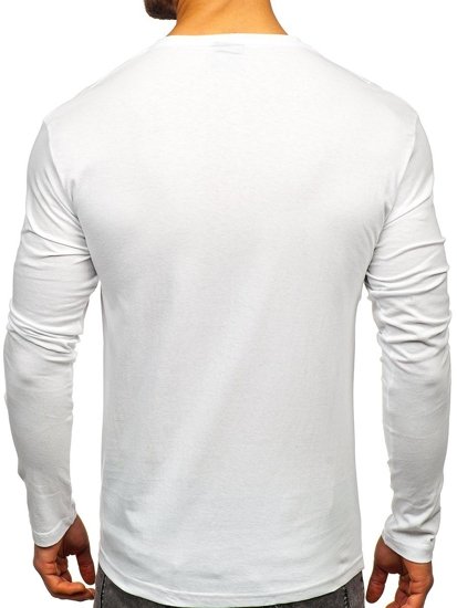 Longsleeve pour homme avec imprimé blanc Bolf 1214