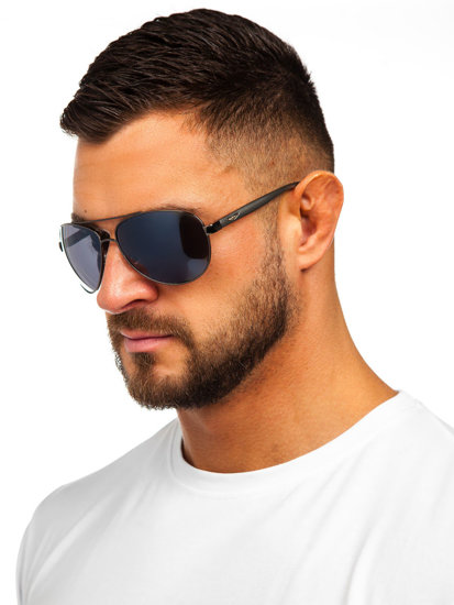 Lunettes de soleil aviateur noires P27