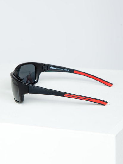 Lunettes de soleil noir-rouge Bolf MIAMI1