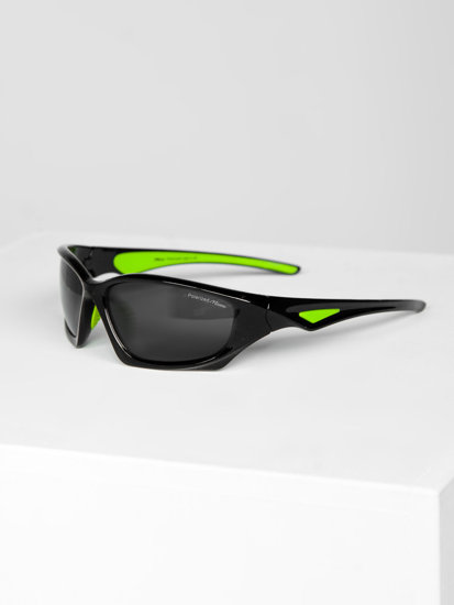 Lunettes de soleil noir-vert Bolf MIAMI4